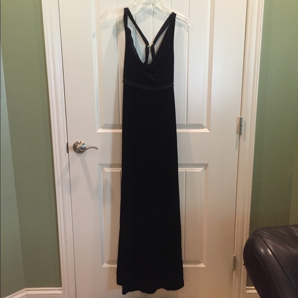 Sexy black velvet cocktail dress, size 8